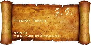 Frecko Imola névjegykártya